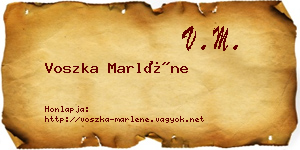 Voszka Marléne névjegykártya